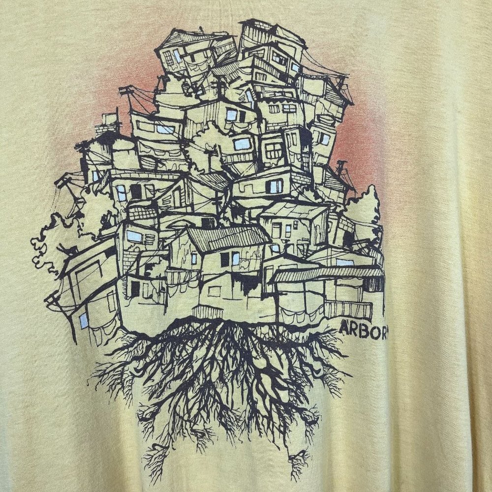 Arbor Thrashed Organic Cotton Bamboo Graphic Tshirt Mens L Skater Grunge Patina - Picture 2 of 9